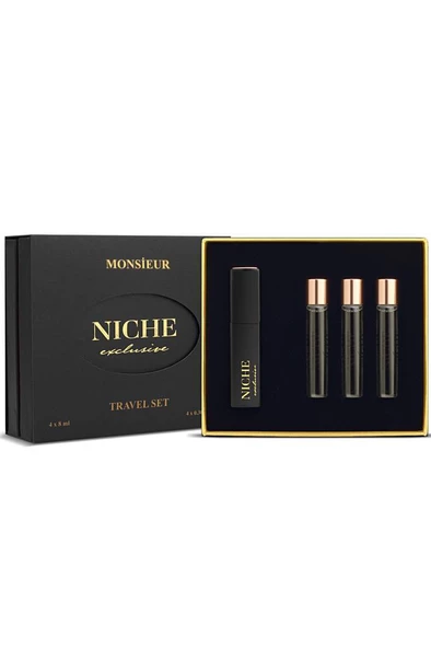 Niche Exclusive Monsieur Travel SET 4X8 ml Erkek Parfüm Seti ürün görseli 1