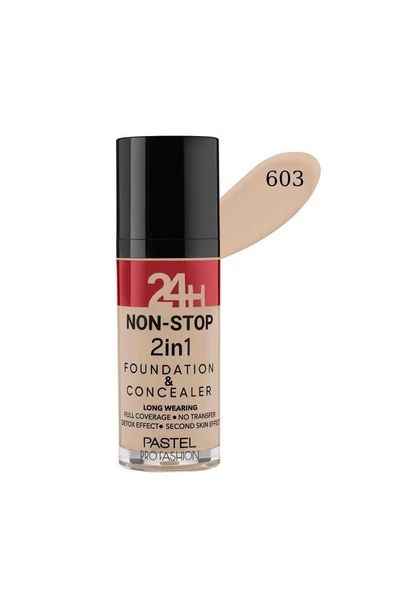 Pastel Profashion 24H Non-Stop 2in1 Foundation+Kapatıcı 603 ürün görseli 1