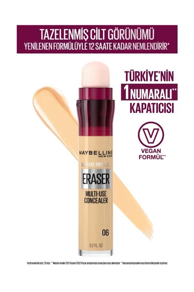 Maybelline New York Instant Anti Age Eraser 06 Neutralizer Kapatıcı ürün görseli 1