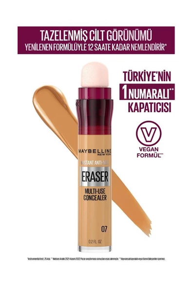 Maybelline New York Instant Anti Age Eraser 07 Sand Kapatıcı ürün görseli 1