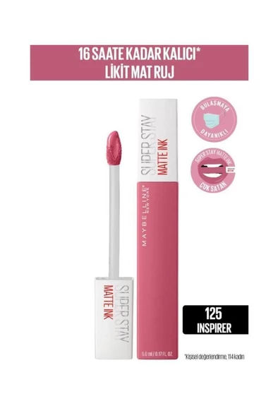 Maybelline New York Super Stay Matte Ink 125 Inspirer Ruj ürün görseli 1