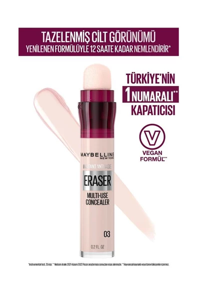 Maybelline New York Instant Anti Age Eraser 03 Fair Kapatıcı ürün görseli 1