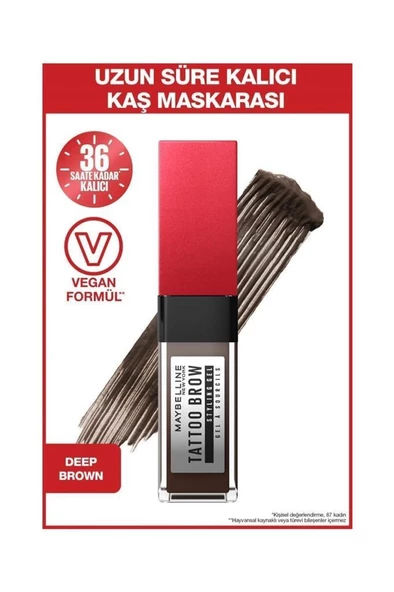 Maybelline New York Tattoo Brow 260 Dark Brown Kaş Maskrası ürün görseli 1
