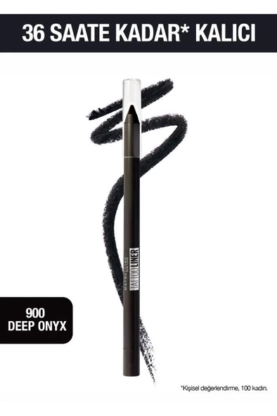 Maybelline New York Tattoo Liner Gel Pencil 900 Deep Onyx Göz Kalemi ürün görseli 1