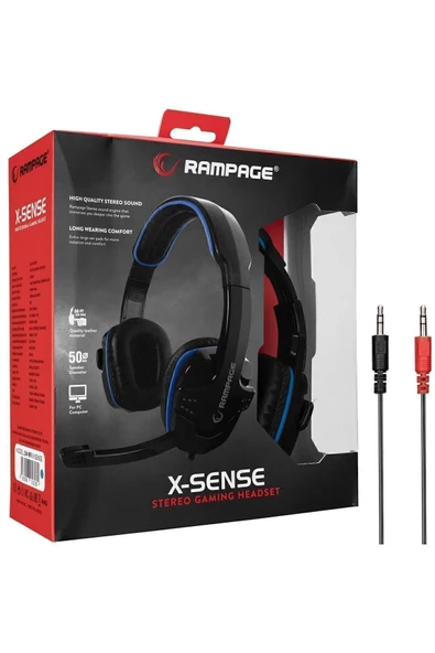 Sn-r9 X-sense Siyah/mavi Gaming Oyuncu Mikrofonlu Kulaklık ürün görseli 1