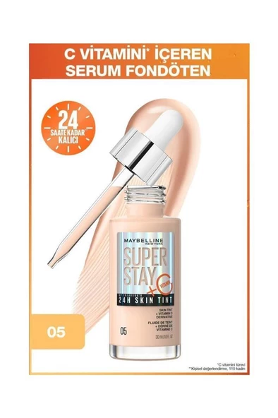 Maybelline New York Super Stay 24H Skin Tint 05 Fondöten ürün görseli 1
