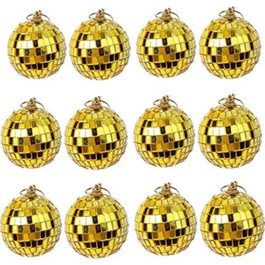 Disco Topu Aynalı Gold 4 cm 12 li ürün görseli 1