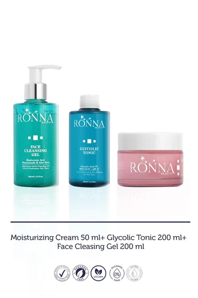 Ronna Beauty Cilt Bakım Temizleme Onarıcı Ve Nemlendirici Bakım Seti ürün görseli 1