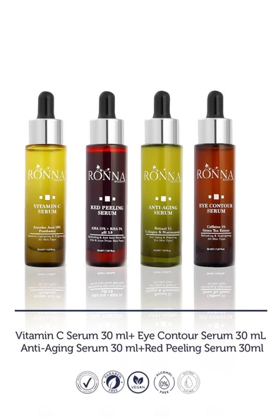 Ronna Beauty Canlandırıcı Koyu Leke Düzeltici Renk Tonu Eşitleyici Bakım Seti ürün görseli 1