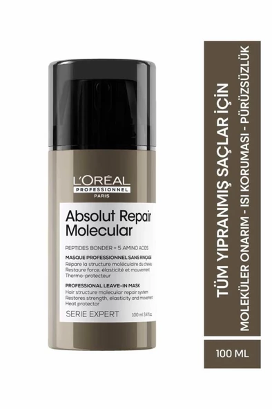 Loreal Professionnel Serie Expert Absolut Repair Molecular Saç Bakım Maske 100 ml ürün görseli 1