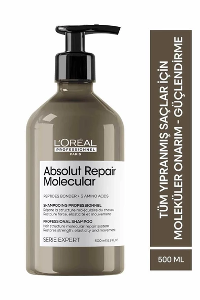 Loreal Professionnel Serie Expert Absolut Repair Molecular Şampuan 500 ml ürün görseli 1