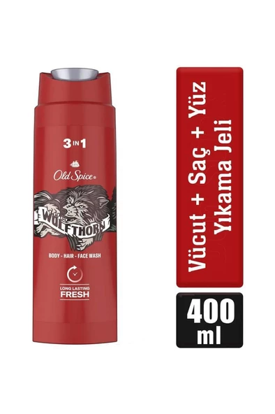 Old Spice Wolfthorn 3 In1 Duş Jeli+Şampuan 400 ml ürün görseli 1