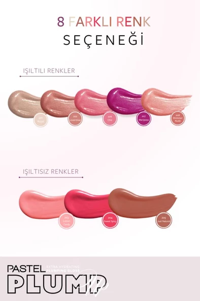 Pastel Plump Up Extra Hydrating Gloss 206 Chic - Resim 6