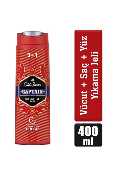 Old Spice Captain 3In1 Duş Jeli Şampuan 400 Ml ürün görseli 1