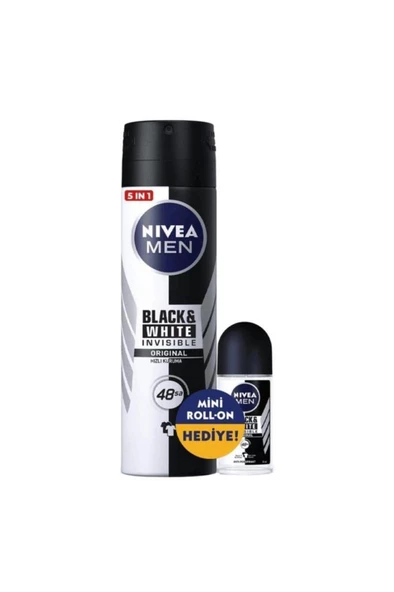 Nive Men Black&White Original Deodorant Sprey 150 ml+Roll-On 25 ml ürün görseli 1