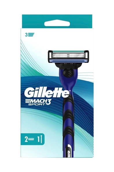 Gillette Mach 3 Sport Tıraş Makinesi 2'li Yedek Tıraş Bıçağı ürün görseli 1