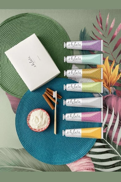 Ohlala Cinnamon 75 ml+Fresh Mint 15 ml+Raspberry Mint 15 ml Spring Diş Bakım Set - Resim 3