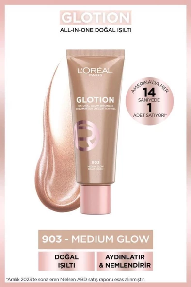 L'Oreal Paris Glotion All-In-One Doğal Işıltı 903 Medium Glow 40 ml Aydınlatıcı ürün görseli 1