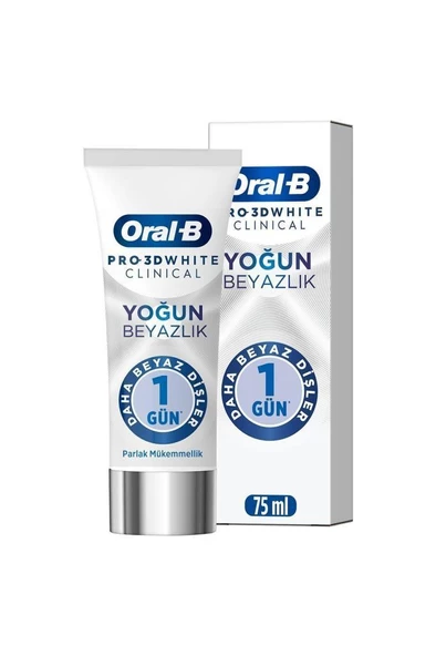 Oral-B Pro 3D White Clinical Yoğun Beyazlık Parlak Mükemmellik Diş Macunu 75 ml ürün görseli 1