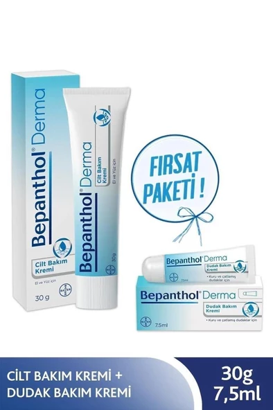 Bepanthol Cilt Bakım Kremi 30 gr Dudak Bakım Kremi 7,5 ml ürün görseli 1