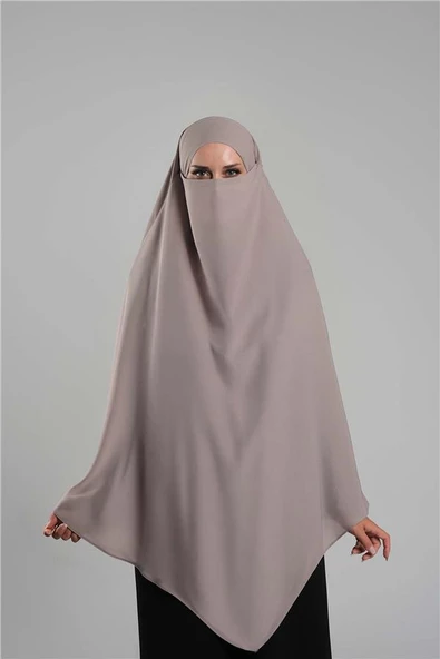 Violet Pratik Hazır Geçmeli Tesettür Eşarp Krep Bağcıklı Çift Katlı Sufle Hijab 2314_21 ürün görseli 1