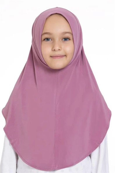 Gül Kurusu Pratik Hazır Geçmeli Genç Tesettür Bone Sandy Düz Hijab 2312_18 ürün görseli 1