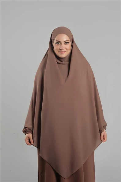 Taba Pratik Hazır Geçmeli Tesettür Eşarp Krep Bağcıklı Sufle Hijab 2313_33 ürün görseli 1