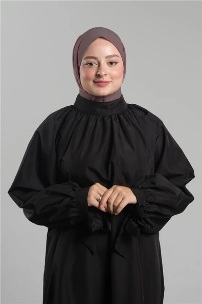 Vizon Pratik Hazır Geçmeli Tesettür Eşarp Sandy Arkadan Çıtçıtlı Piliseli Hijab 2406_10 ürün görseli 1