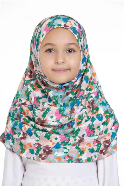 Zümrüt Pratik Hazır Geçmeli Genç Tesettür Bone Jakar Desenli Pileli Kendinden Boneli 2407_37 ürün görseli 1
