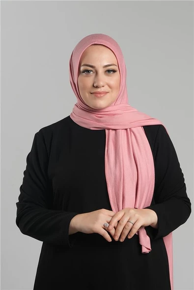 Pudra Pratik Hazır Geçmeli Şal Viskon Önü Süngerli Penye Şal 2202_06 ürün görseli 1