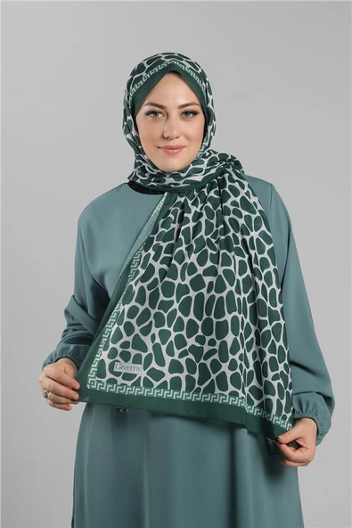 Zümrüt Desenli Şal Kesik Elyaf Dijital Baskılı Pamuksu Leopar 202116_37 ürün görseli 1