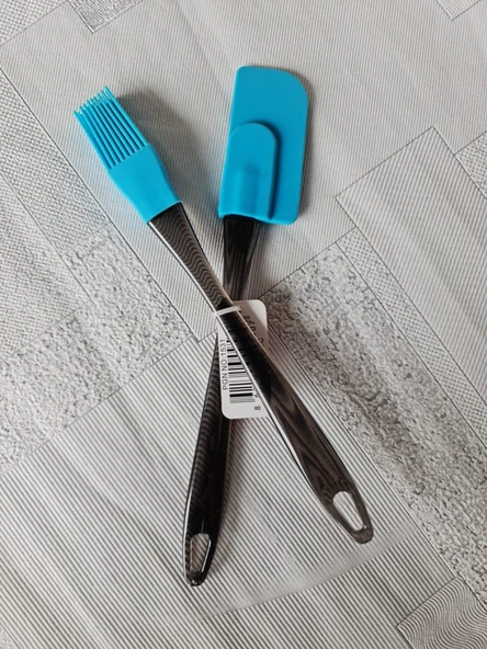 Akrilik Spatula Yumurta Fırçası Silikon Set Kek Börek Hamur Seti ürün görseli 1