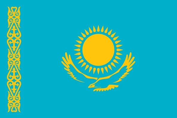 Kazakistan 15x22,5 Masa Bayrağı (Direksiz) ürün görseli 1