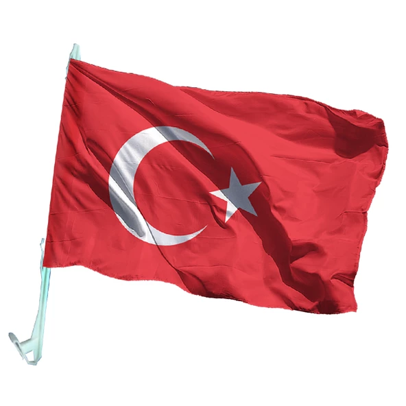 Konvoy Bayrağı - Düğün - Oto Fors Türk Bayrağı  30x45 cm ürün görseli 1