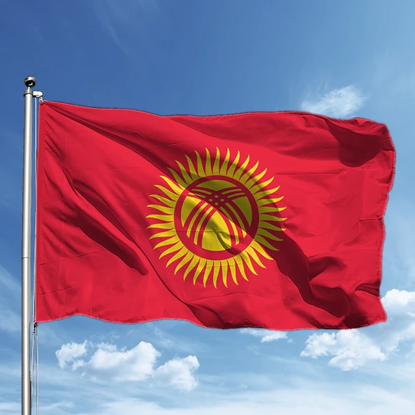 Kırgızistan Bayrağı 50*75 ürün görseli 1