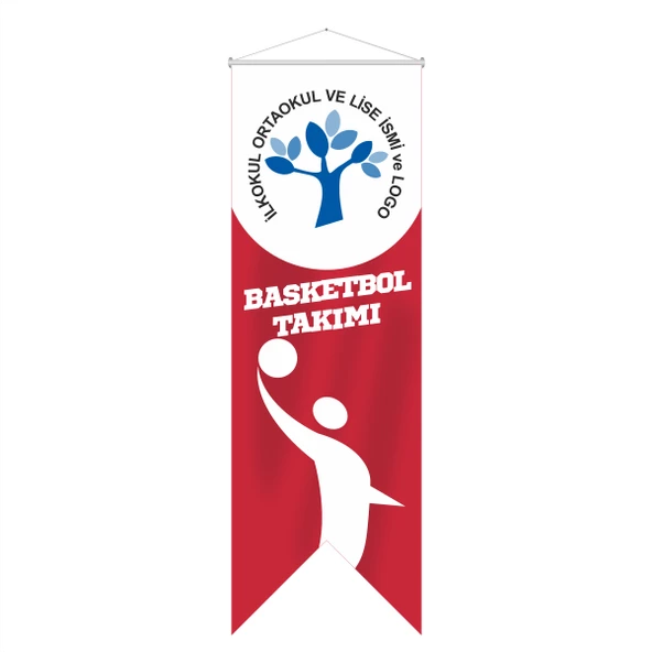 Basketbol Takımı Kırlangıç Flama 50x150 cm ürün görseli 1