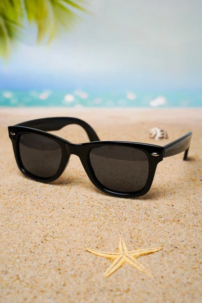 Di Caprio DC1611BLACK Kare Model Polarize Camlı Güneş Gözlüğü ürün görseli 1
