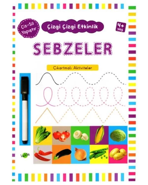 Çizgi Çizgi Etkinlik Sebzeler 4 Yaş ürün görseli 1