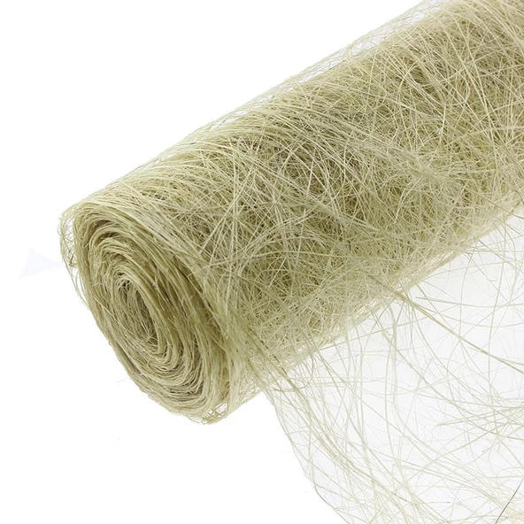 60cm x 8metre Abaka Doğal Lif Kumaş Buketlik Buket Tülü ürün görseli 1