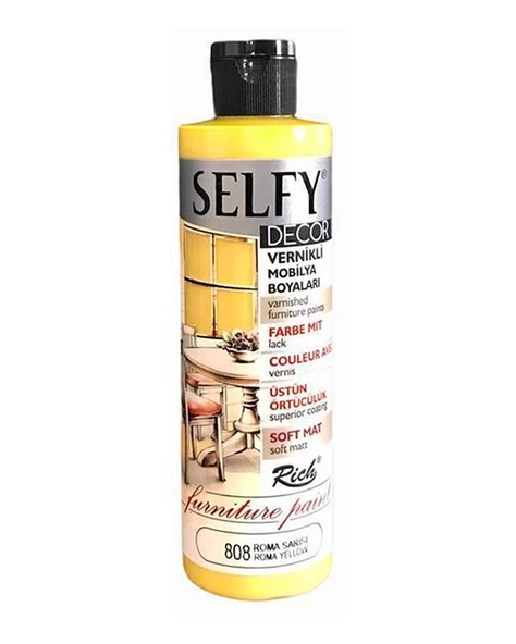Rich Selfy Decor Vernikli Boya Roma Sarısı 240cc ürün görseli 1