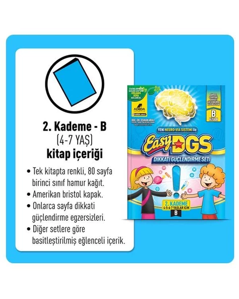 Easy Dikkat Güçlendirme Kitabı 4/7 Yaş B - Resim 3