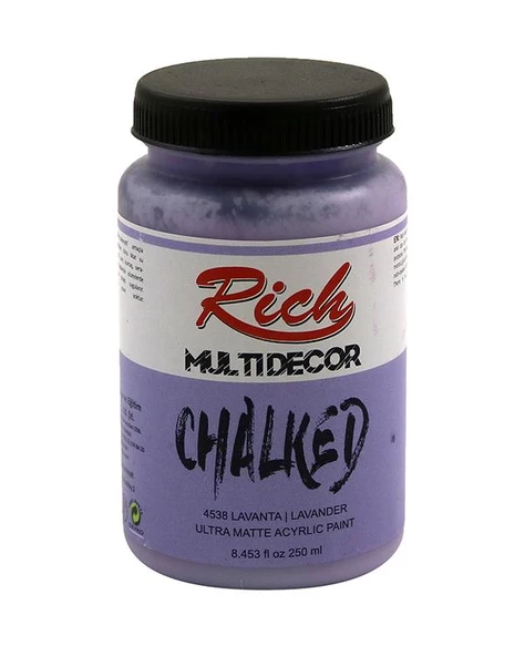 Rich Multi Decor Chalked Akrilik Boya Lavanta 250ml ürün görseli 1