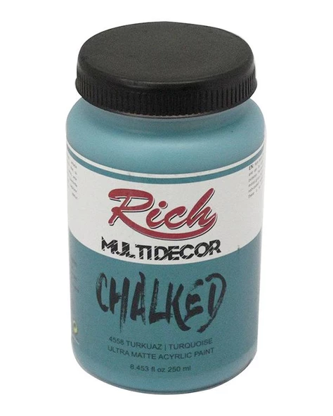 Rich Multi Decor Chalked Akrilik Boya Turkuaz 250ml ürün görseli 1