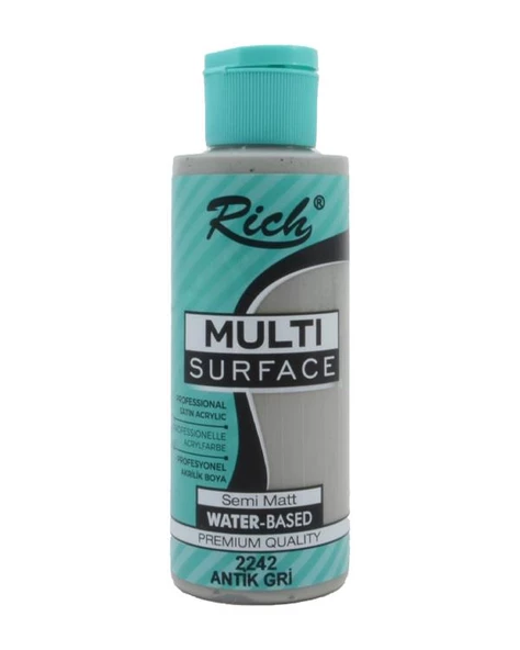 Rich Multi Surface Akrilik Boya Antik Gri 120cc ürün görseli 1