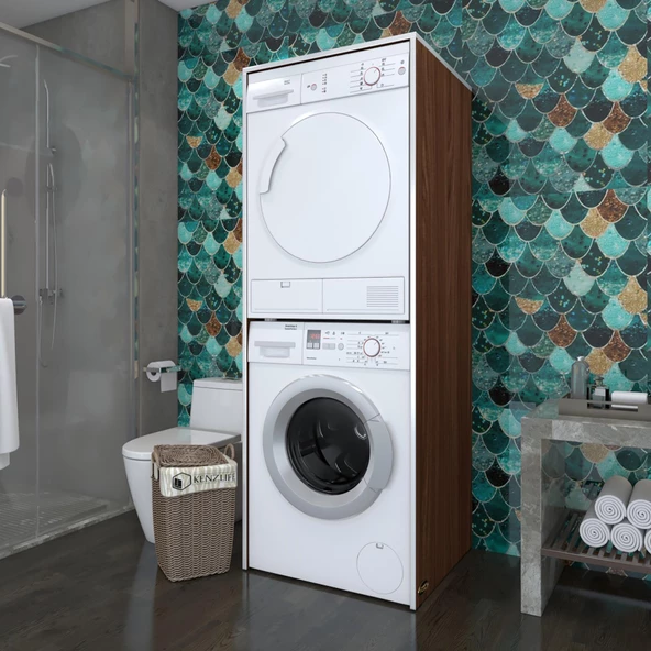 Kenzlife çamaşır-kurutma makinesi dolabı zakhar cvz 180*70*60 banyo kapaksız arkalıksız ürün görseli 1