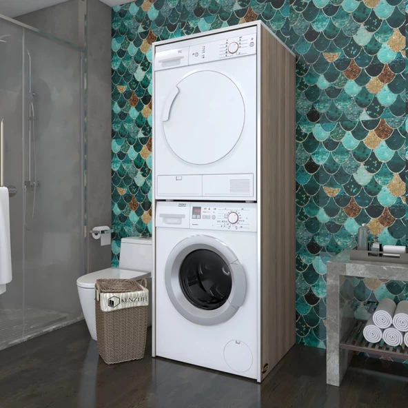 Kenzlife çamaşır-kurutma makinesi dolabı zakhar crd 180*70*60 banyo kapaksız arkalıksız ürün görseli 1