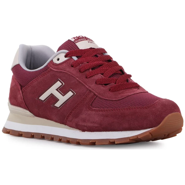 Hammer Jack Bağcıklı Hakiki Deri Spor Ayakkabı Bordo-Bej 07 19250 ürün görseli 1