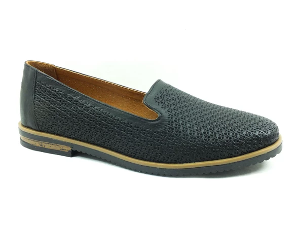 Marine Shoes Hakiki Deri Günlük Kadın Ayakkabısı Siyah 86 2021 ürün görseli 1