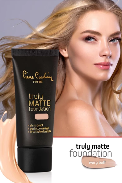 Pierre Cardin Truly Matte Foundation -  Ivory Buff - Resim 2