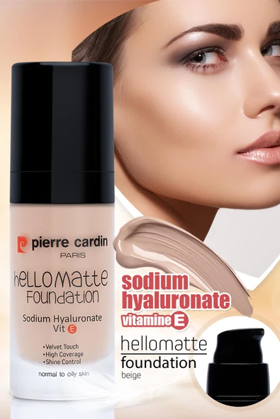 Pierre Cardin HelloMatte Foundation - Beige - 30 ML - Resim 4